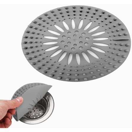 Silikone afløbsbeskytter, køkkenvask si med sugekop