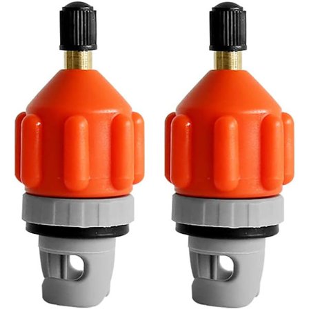 2 stk kajakkadapter, kajakk båt luftpumpe luftventil inflasjonsadapter, standard ventiladapter, stand up paddle båt nautisk flåte SUP pumpe adapter(