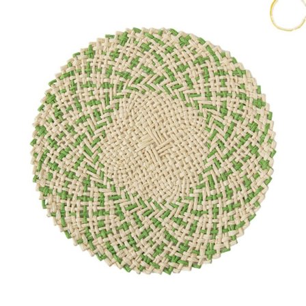Vævet isoleringsmåtte Vævede dækkeservietter BEIGE&GRØN