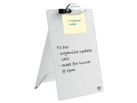 Nobo Whiteboardstaffli, med glasyta, för skrivbord, 220 x 300 mm, klarvit - Lyreco - Kontorsmöbler och inredning - Whiteboardtavlor och tillbehör - 