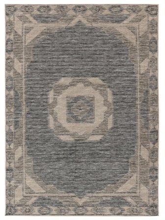 Safi Indoor/Outdoor Rug Washable 300X400 Large Dark Grey/Beige