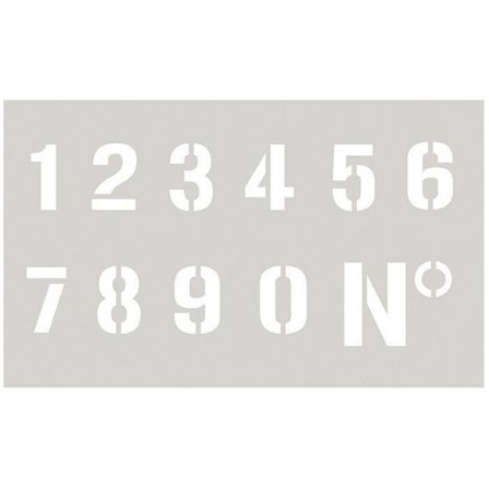 Pochoir 12 x 20 cm - Tal nummer 2