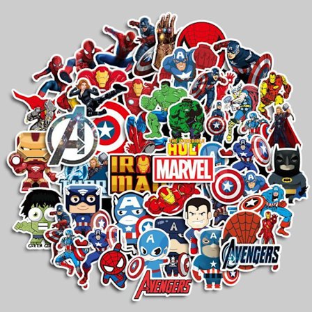 100 Avengers Marvel klistermärken tecknad söt manuell mobiltelefon l