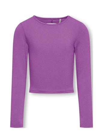 Kogroma L/S Short Cut Out Top Box Jrs T-shirts Long-sleeved T-shirts Lilla Kids Only*Betinget Tilbud