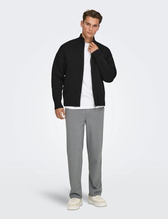 ONLY & SONS Onsblake Ds High Neck Cardigan Knit Noos - Black - XS