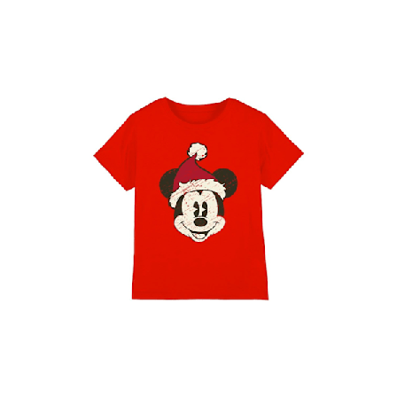 Disney Barn/Barn Mickey Mouse Jultomte Ansikte T-shirt 12-13 År