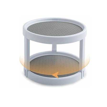 Can Tamer Kjøkken Kjøleskap Roterende Oppbevaringshylle Stativ Pantry 2 Nivå Au