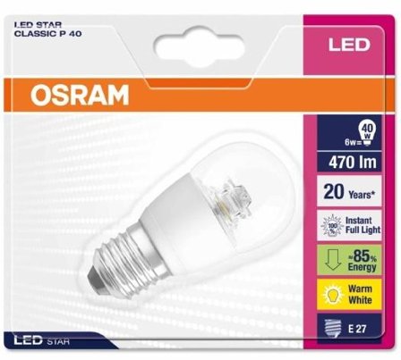 OSRAM LED Lamp STAR CLASSIC P 40 CLEAR E27