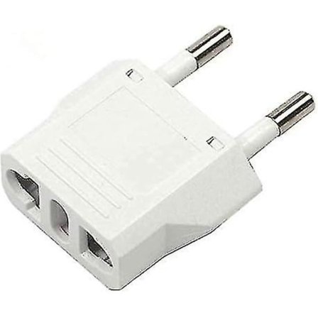 Virtalähdeadapteri, USA/Kiina Eurooppaan (EU) / Ranskaan (FR), pistoke, jopa 6A, CE RoHS -standardi, valkoinen väri