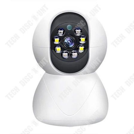 Trådlös kamera - TECH DISCOUNT - TD - 3 miljoner pixlar - Rotation 360° - Wi-Fi 802.11b/g/n