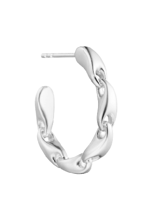 Georg Jensen REFLECT ÖH HOOPS SILVER, SINGEL ÖH, HÖ eller VÄ Ø 23.6 MM, BREDAST 4 MM Örhängen Dam Silver LEFT
