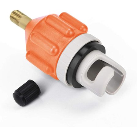 Universal ventiladapter, SUP-pumpe adapter for båter, stand-up padlebrett, kajakker. 1 stk, oransje
