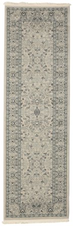 Ziegler Michigan 80X250 Small Beige/Green Floral Runner Rug