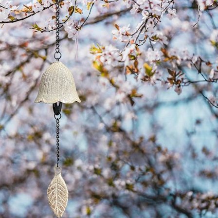 Heldig Japansk Traditionel, Støbejern Velsignelse Tempel Vindklokke, Udendørs Små Vindklokker, Terrasse, Balkon, Udendørs Haveklokke, IronW