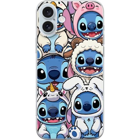 Kompatibelt Mobilskal till Apple Apple iPhone 16 Plus Stitch Disney Lilo Stitch blå alien söt figur