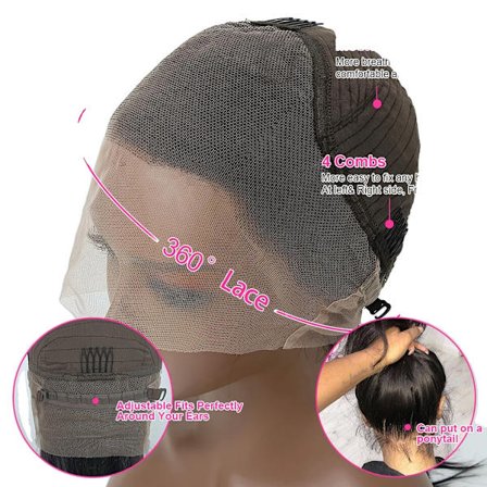 CEXXY 360 HD Spetsperuk, Kinky Straight Textur, Lång Längd (30-40 tum),360 HD spetsperuk, 28 tum, 200 %