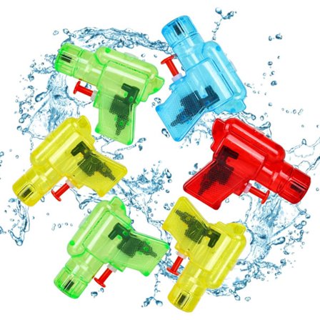 Vannpistolsett, 6 stk Mini Vannpistoler for Barn, Barnespraypistol (Farge Tilfeldig)