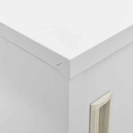 Vidaxl Förvaringsskåp 2 St Ljusgrå 90x45x92,5 Cm Stål Grå