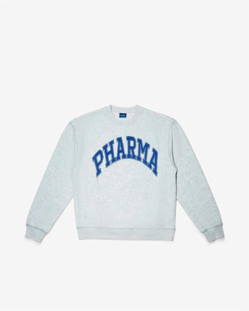 VARSITY CREW - GREY/BLUE L