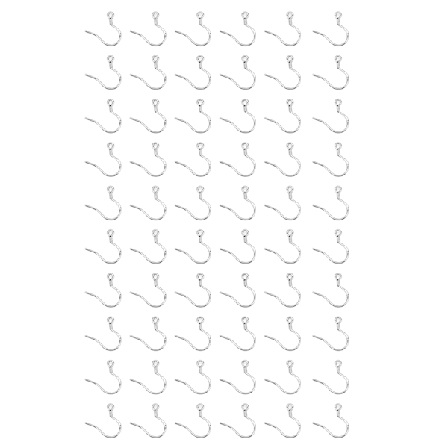 60 st örhängskrokar Kit 925 silverpläterade örhängen krokar DIY smyckestillbehör kit