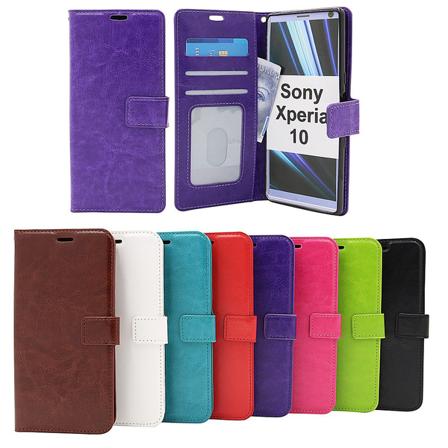 Crazy Horse Wallet Sony Xperia 10 Röd