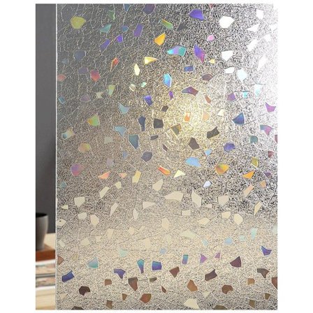 Dekorativ vinduesfilm, farvet vinduesfilm til privatliv, frostet glas