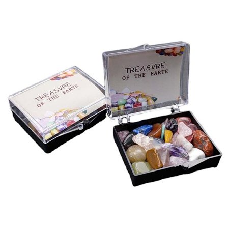 Vakker Naturlig Krystallstein Prøve Assortert Farge Glatt for Barn Voksne