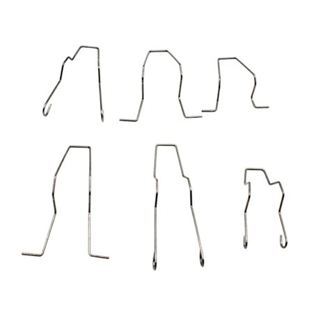 6 st Pannlampa Strålkastare Halvljus Clip Clamp 5ZHSFULLKIT Fäste Glödlampa Fjäder Clip Clamp