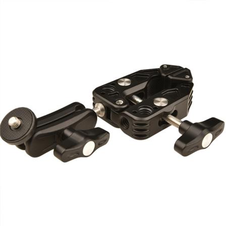 Metallinen superkiinnike 360 asteen pallopään magic kiinnikkeellä 1/4" reiällä DSLR-kameranäytöille LED-valomikrofoni