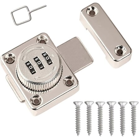 Mekaaninen avaimeton kaapin lukko, turvallinen pyörivä laatikon lukko yhdistelmälukko, helppo asentaa, kaappiin, laatikkoon