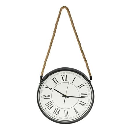 Dekorativ Väggklocka m Rep o Latinska siffror. Ø35cm