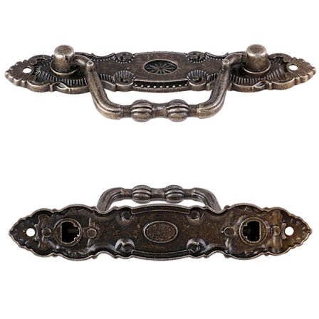 Antikk bronse møbelhåndtak i sinklegering til skuffedør for Dres