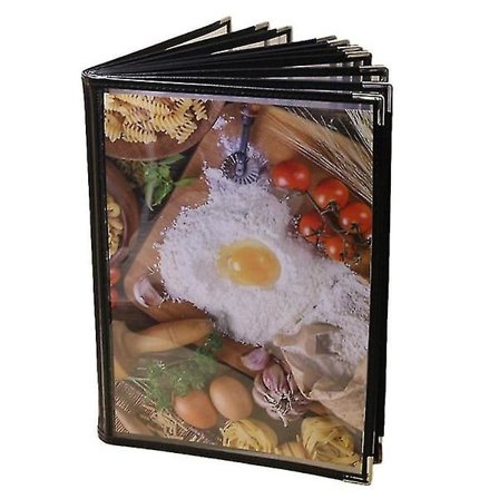 Transparent restaurant menu cover for A4 size Book style Cafe Bar 10 pages 20 View