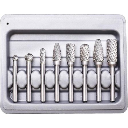 Roterande Fräs, Dubbel Fräs Tungstensfräs, 8 Stycken Massivt Karbidstål Dubbel Fräs