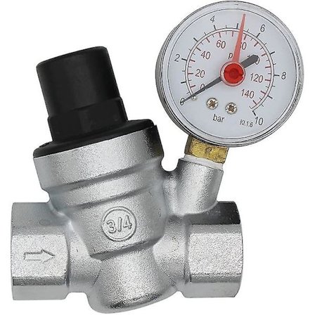 Dn20 Vann Trykkreduksjon 3/4 Tommers Vann Trykkregulator Med Manometer