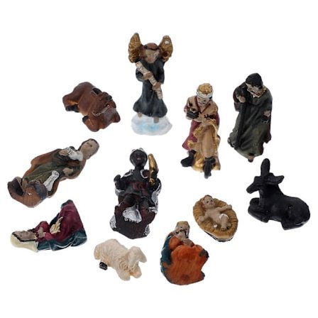 The Office Julestrømpefyllere Julekrybbestatue Julekrybbefigur Mini Julekrybbefigurer Julekrybbe Folk Sett[D]