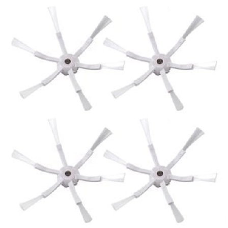 Vit 6-arms Sidoborste för 1s Xiaomi Robotdammsugare 2 S50 S51 S5 Dammsugardelar Tillbehör