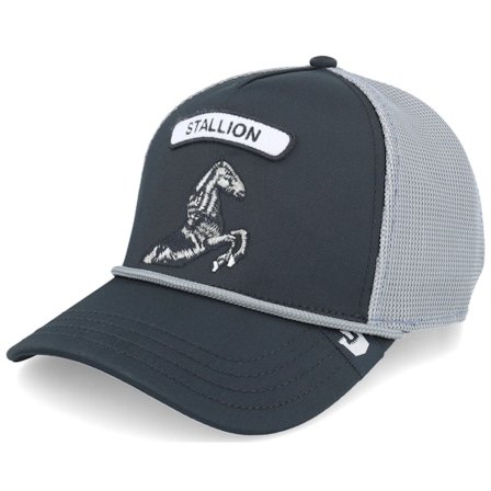 Goorin Bros. - Schwarz Trucker Cap - Gb2 Stallion The Rocker Relaxed Black/Grey A-Frame Trucker @ Hatstore