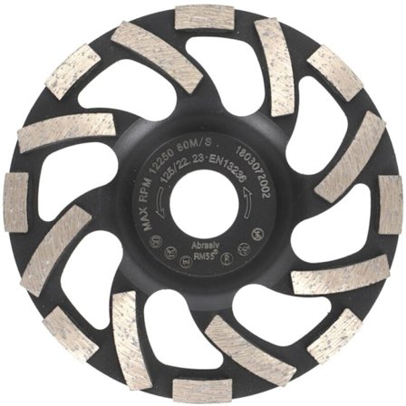 Ammattimainen timanttilaikka 125 mm x 22,2 mm Hiomalaikka Betoni, asfaltti, kipsi, kuluttavat rakennusmateriaalit