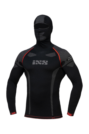 Maglia Intima iXS 365 con Cappuccio Nero/Grigio 3XL-4XL