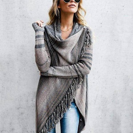 Boheme Cardigan Frakke Overdel Jumper Jakke Top til Kvinder