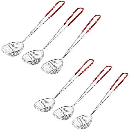 Sil Strainer i Rustfritt Stål med Håndtak - Fint Masket