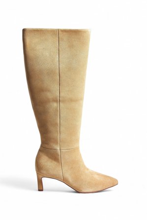 Premium Selection Kniehohe Stiefel aus Wildleder - Stiefel - Beige - EU 39