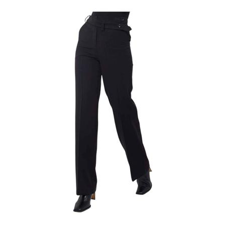 Silvian Heach Regular Bukser with buckle Sort, Dame Chinos
