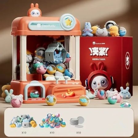 Barn's mini dukke gripemaskin rom myntoperert elektrisk klips dukke godteri maskin