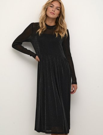 Kaffe Kaolga Mesh Dress - Black - M