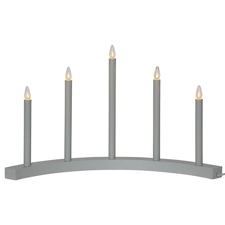 Star trading Accent Lysestake 5 Lys, Grå