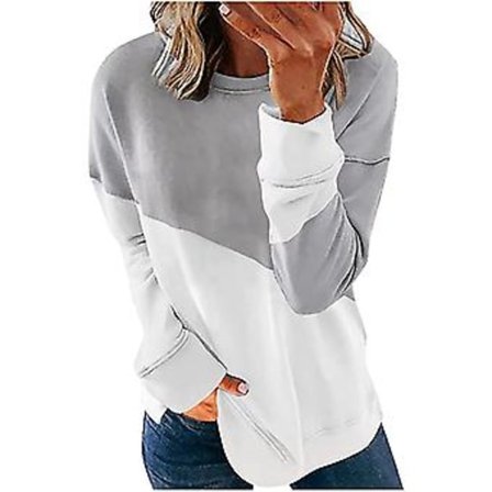 Höstkläder för kvinnor, oversized sweatshirt, lös blus för hemmakontor, fester (S)