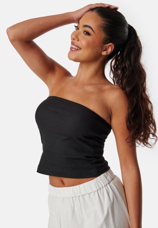 Pieces Pcruka Tube Top Black Klær