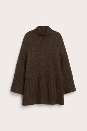 Kappahl | Topp i ullblanding med polokrage | Brun